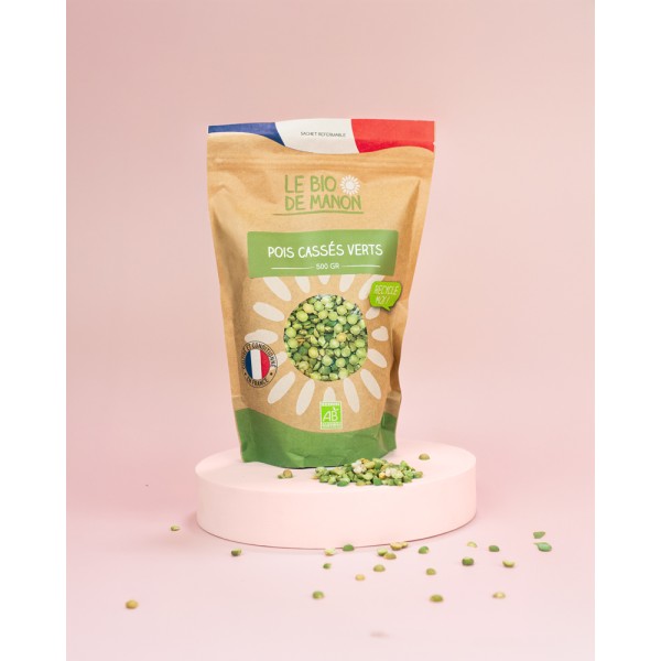 Pois cassés verts de France 500g