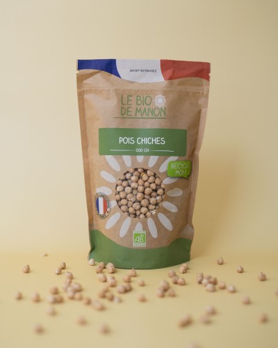 Pois chiches bio de France 500g en sachet - Le Bio de Manon