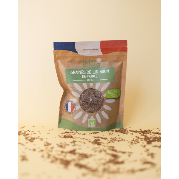 Graines de lin brun de France 200g