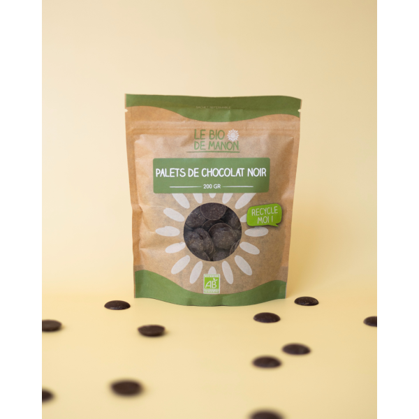 Palets de chocolat noir 200g