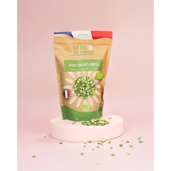 Pois cassés verts de France 500g