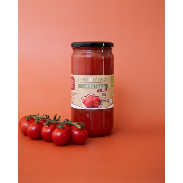 Tomates pelées entières en bocal 660g