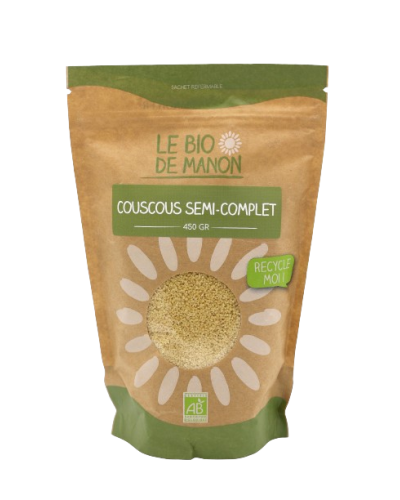 Couscous semi-complet bio 450g - Le Bio de Manon Peynier Couscous semi-complet bio 450g - Le Bio de Manon Peynier