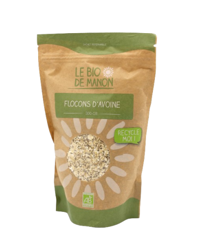 Flocons d'avoine bio 300g en sachet - Le Bio de Manon Peynier