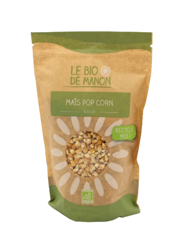 Maïs pop corn bio 500g en sachet - Le Bio de Manon Peynier