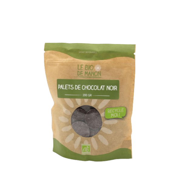 Palets de chocolat noir 200g