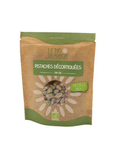Pistaches décortiquées bio en sachet 100g - Le Bio de Manon Peynier