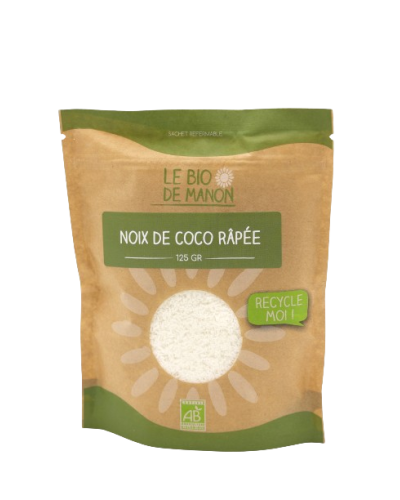 Noix de coco râpée bio en sachet 125g - Le Bio de Manon Peynier