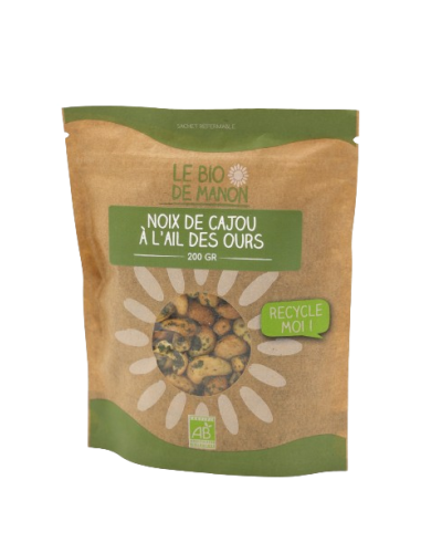 Noix de cajou bio à l'ail des ours en sachet 200g - Le Bio de Manon Peynier