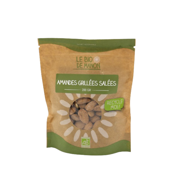 Amandes décortiquées grillées salées 200g