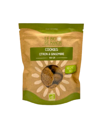 Cookies bio citron gingembre à la farine de drêche - Le Bio de Manon Peynier Cookies bio citron gingembre à la farine de drêche - Le Bio de Manon Peynier