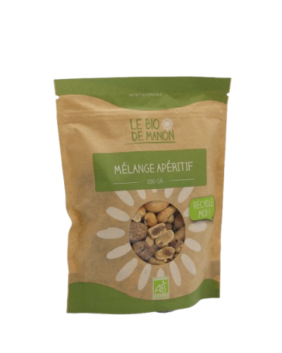 Mélange apéritif bio 200g en sachet - Le Bio de Manon Peynier Mélange apéritif bio 200g en sachet - Le Bio de Manon Peynier